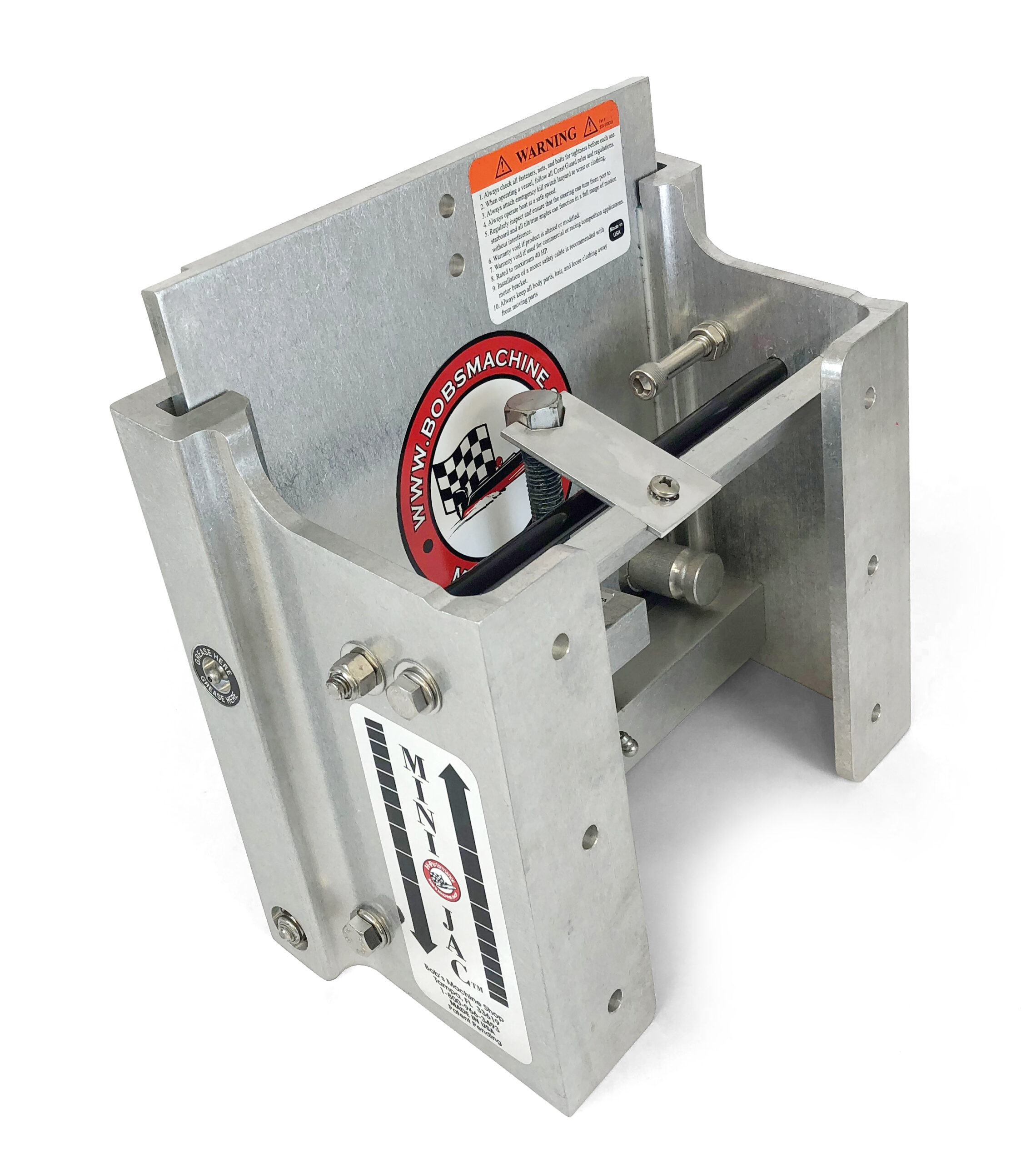 Mini Versa Series Jack Plate (40HP Max) CLAMP ON : 4″ Adjustable